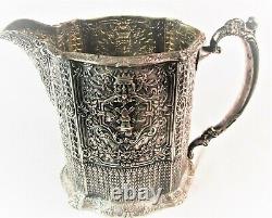 Antique Silver-plated Water Pitcher Hall Marked E. G. Webster & Sons