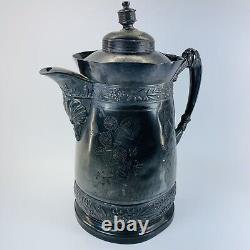 Antique Simpson Hall Miller Silver Plated Water Pitcher Jug. #387