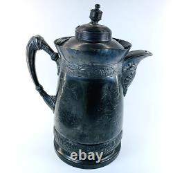 Antique Simpson Hall Miller Silver Plated Water Pitcher Jug. #387