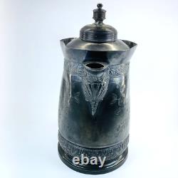 Antique Simpson Hall Miller Silver Plated Water Pitcher Jug. #387