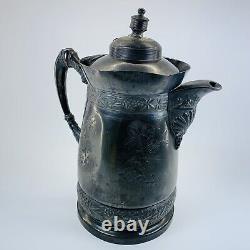 Antique Simpson Hall Miller Silver Plated Water Pitcher Jug. #387