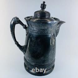 Antique Simpson Hall Miller Silver Plated Water Pitcher Jug. #387