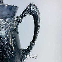 Antique Simpson Hall Miller Silver Plated Water Pitcher Jug. #387