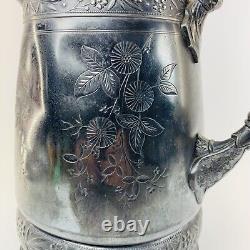 Antique Simpson Hall Miller Silver Plated Water Pitcher Jug. #387