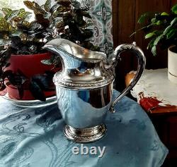 Antique Sterling Silver Frank M. Whiting Talisman Rose Water Pitcher 648 grams