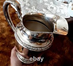 Antique Sterling Silver Frank M. Whiting Talisman Rose Water Pitcher 648 grams