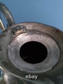 Antique Sterling Silver Water Jug Circa 1850 Hand Engraved Pitcher 1096g