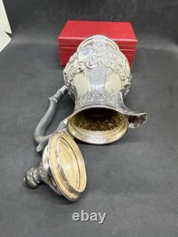 Antique Sterling Solid Silver Victorian Ornate Water Jug Pot London 1897 By GJDF