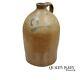 Antique Stoneware Pottery 2 Gallon Water Jug Pitcher Blue Paint Decorated 2