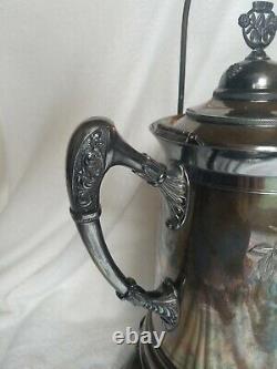 Antique The Homan S. P. CO. Triple Plate Silverplate Tilting Water Pitcher Stand
