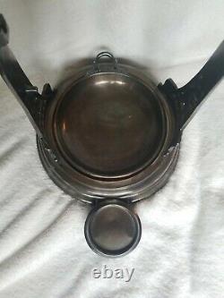 Antique The Homan S. P. CO. Triple Plate Silverplate Tilting Water Pitcher Stand