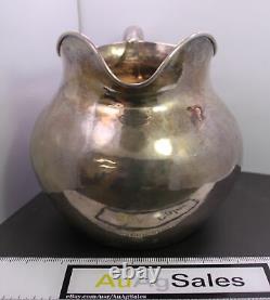 Antique The Kalo Shop Hand Wrought & Hammered Sterling Silver Water Pitcher 12