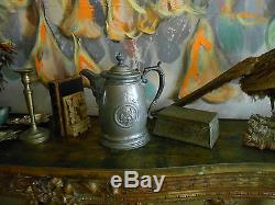 Antique Victorian Iced Water Pitcher. Very Ornate, Old SilverPlate. Walrus hunt