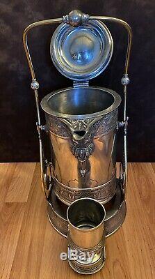 Antique Victorian Middletown &Co Silver Plated Tilting Water Pitcher