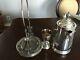 Antique Victorian Silver Plate Tilting Water Pitcher With Stand And Goblet