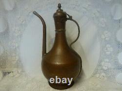 Antique Vintage Islamic Jug Pitcher Ewer Water Can Large Turkish Ibrik Art Old