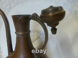 Antique Vintage Islamic Jug Pitcher Ewer Water Can Large Turkish Ibrik Art Old