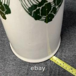 Antique Vintage Royal Doulton Art Nouveau Tall Water Jug Pitcher Vase creamgreen