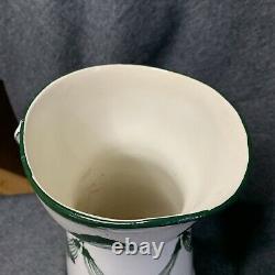 Antique Vintage Royal Doulton Art Nouveau Tall Water Jug Pitcher Vase creamgreen