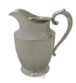 Antique Wallace Sterling 925 Sterling Silver Handmade Shiny Sleek Water Pitcher