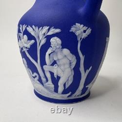 Antique Wedgwood Blue DIp Jasperware PORTLAND VASE Water Pitcher/Jug