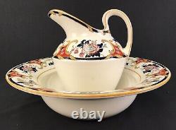 Antique Wedgwood Etruria Hand Painted Wash Basin Bowl & Water Jug Pitcher Ewer