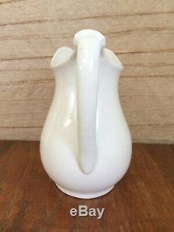 Antique ca1907-1912 HOMER LAUGHLIN White Ironstone Water Pitcher Jug 9