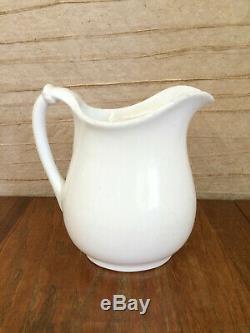 Antique ca1907-1912 HOMER LAUGHLIN White Ironstone Water Pitcher Jug 9