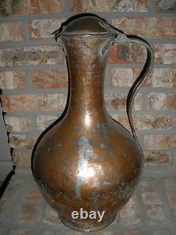 Antique hammered Turkish water jug