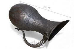 Antique islamic Engraved copper Ewer Pitcher water jug 19th cent Afghanistan 25L