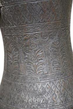 Antique islamic Engraved copper Ewer Pitcher water jug 19th cent Afghanistan 25L