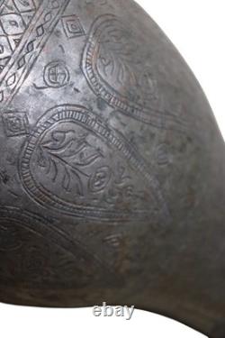 Antique islamic Engraved copper Ewer Pitcher water jug 19th cent Afghanistan 25L