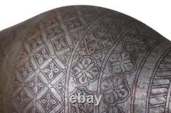 Antique islamic Engraved copper Ewer Pitcher water jug 19th cent Afghanistan 25M