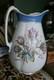Antique Wallace Moss Rose Handled Pitcher/wash Water Jug Ironstone
