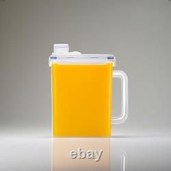 Aqua Fridge Door Water Jug with Handle BPA Free Plastic Pitcher with Screw To