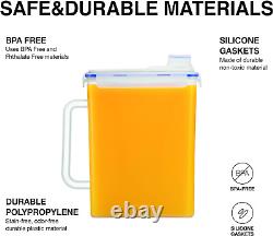 Aqua Fridge Door Water Jug with Handle BPA Free Plastic Pitcher with Screw Top L