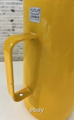 Arabia Finland Pitcher Kaj Franck Enamel Jug Yellow Vintage Mid Century Finland