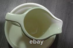 Art Deco 30's pitcher water basin jug bowl geometric spritzdekor colored design