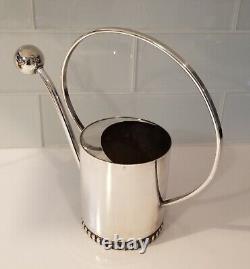 Art Deco Plant Flower Orchid Silver Watering Can Pitcher Denmark