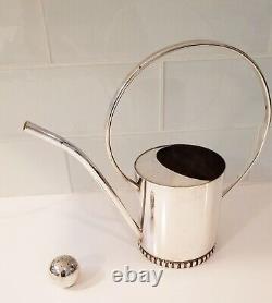 Art Deco Plant Flower Orchid Silver Watering Can Pitcher Denmark