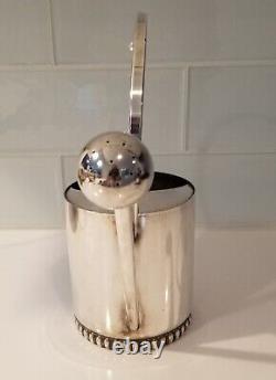 Art Deco Plant Flower Orchid Silver Watering Can Pitcher Denmark