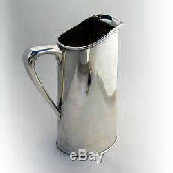 Art Moderne Water Martini Pitcher Hand Made Sterling Silver 1950s