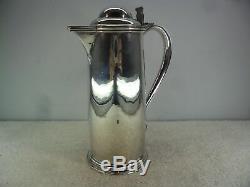 Arts & Crafts Hammered Solid Silver Water Coffee Jug, London 1915