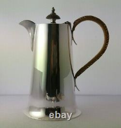 Arts & Crafts Style Solid Silver Hot Water Jug Walker & Hall Sheff. 1924