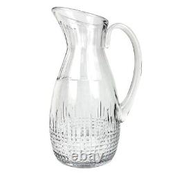 BACCARAT France NANCY Optic Toothed 48oz Cocktail Water Pitcher Carafe Jug 10