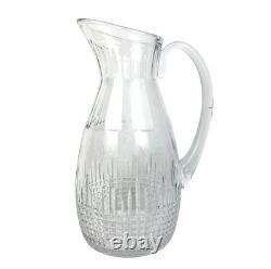 BACCARAT France NANCY Optic Toothed 48oz Cocktail Water Pitcher Carafe Jug 10