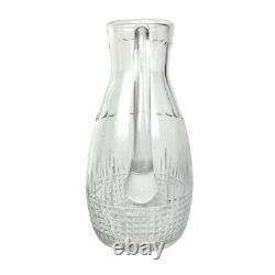 BACCARAT France NANCY Optic Toothed 48oz Cocktail Water Pitcher Carafe Jug 10