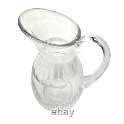 BACCARAT France NANCY Optic Toothed 48oz Cocktail Water Pitcher Carafe Jug 10