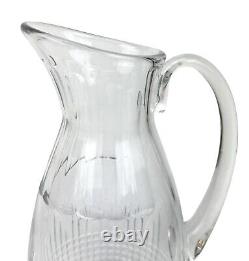 BACCARAT France NANCY Optic Toothed 48oz Cocktail Water Pitcher Carafe Jug 10