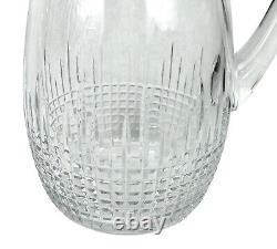 BACCARAT France NANCY Optic Toothed 48oz Cocktail Water Pitcher Carafe Jug 10